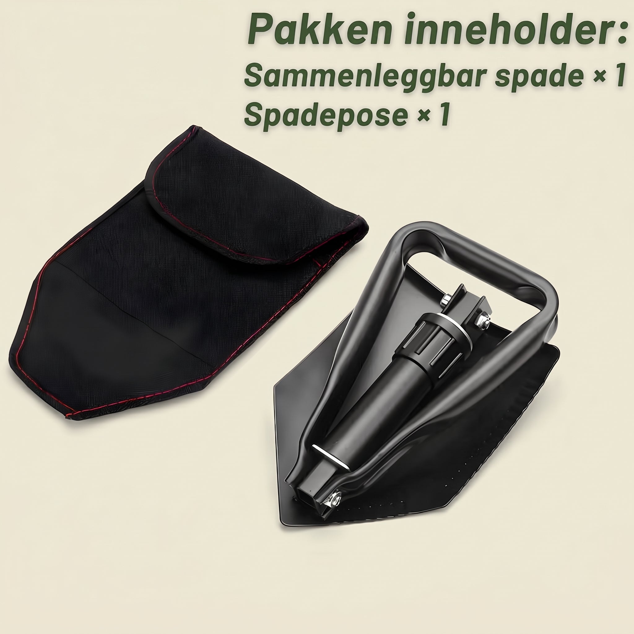 Sammenleggbar spade – kompakt design